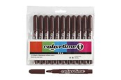Schrijf- en tekengerei - Creativ Company Dark brown Jumbo markers 12pcs. - 37360