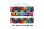 Schrijf- en tekengerei - Creativ Company Colortime Dubbelzijdige pennen - Basis kleuren 20 stuks. - 37983