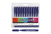 Schrijf- en tekengerei - Creativ Company Colortime Tusch Markers Blauw 12 pcs. - 37355