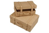 Schrijf- en tekenartikelen - Creativ Company Papier-mache koffers Handgemaakte set van 2 - 263990