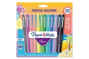Schrijf- en tekengerei - Paper Mate Flair Felt Tip Pens | Medium Point (0.7 mm) | Assorted Tropical Vacation Colours | 12 Count - 1951029