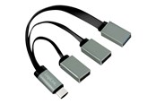 USB hub - LogiLink USB-C™ Hub met 2x USB 2.0 AF + 1x USB 3.0 AF USB hub - 3 - Grijs - UA0315