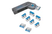 Systeemaccessoires - LogiLink USB-A port blocker (1x key and 8x locks) - AU0045