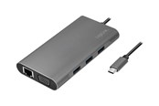 Docking station - LogiLink USB 3.2 Gen 1 docking station USB-C 10-port PD Zilver - UA0383