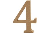 Schrijf- en tekenartikelen - Creativ Company Nummer 4 MDF 13cm 1 stuk. - 56342