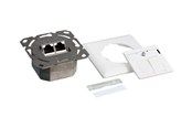 Accessoires - LogiLink Cat.6A wall outlet 2 x RJ45 shielded signal white - NP0123