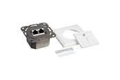 Accessoires - LogiLink Cat.6A wall outlet 2 x RJ45 shielded signal white - NP0123