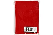 Schrijf- en tekenartikelen - Creativ Company Craft felt Red A4 10 sheets - 45508