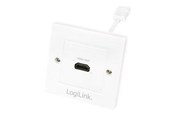 Accessoires - LogiLink HDMI wall plate 1-port with HDMI-A cable F/F 4K/30 Hz white - AH0014