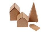 Schrijf- en tekenartikelen - Creativ Company Huisjes en Bomen Kartonnen Set - 29040