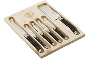 Keukengerei - Jean Dubost Kaasset zwart, 6 stuks Laguiole - JL0062474L02018