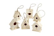 Hangers en haken - Creativ Company Birdhouse Wood 7cm 6pcs. - 575770