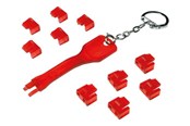 Accessoires - LogiLink RJ45 LAN Port Blocker (1x Key 10x Locks) - MP0042