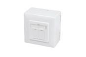 Accessoires - LogiLink Cat.6A wall outlet 2 x RJ45 shielded with backbox signal white - NP0126
