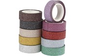 Schrijf- en tekenartikelen - Creativ Company Glitter Tape Color.10pcs. - 25224