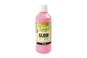 Hobby artikelen - Creativ Company Glow in the Dark Paint - Light red 250ml - 34934