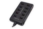 USB hub - LogiLink USB 2.0 hub 10-port with On/Off Schakelaar USB hub - 10 - UA0125