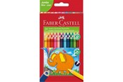 Schrijf- en tekengerei - Faber-Castell Jumbo Triangular Kleurpotloden wallet of 24 - 116524