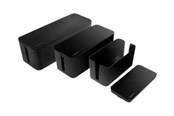 Kabelgoot, Kabelhoes & Kabelbinders - LogiLink Kabelbox-Set 3 maten zwart - KAB0077