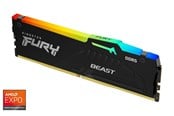 RAM - Kingston FURY Beast RGB DDR5-5600 - 16GB - CL36 - Single Channel (1 pcs) - AMD EXPO & Intel XMP - Zwart met RGB - KF556C36BBEA-16