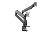 Muurbevestigingen, AV-bevestigingen & AV-meubels - DIGITUS - Montage kit - for 2 LCD display/ curved LCD display - gas spring - matte Zwart - Max 30 kg - recommended for 15"-35" - DA-90427