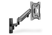 Muurbevestigingen, AV-bevestigingen & AV-meubels - DIGITUS - Montage kit - for LCD display/ curved LCD display - gas spring swivel ARM - matte Zwart - Max 23 kg - recommended for 17"-43" - DA-90428
