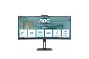Scherm - 34" AOC Value-line CU34V5CW/BK - V5 Series - LED Monitor - curved - 34" - CU34V5CW/BK