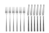 Tafeldekking - Gense Steak cutlery  Fuga 12 pcs Matt/White steel - 23828