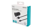 Mobiel - Adapters & Opladers - Deltaco USB-CAR130 car Stroom AV / multimedia paneel - USB - 12 Watt - USB-CAR130