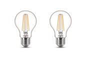 Armaturen & Lampen - Philips LED spot LEDClassic 7W/827 (60W) Transparant 2-pack E27 - 929001815082