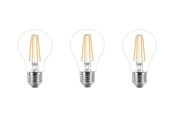Armaturen & Lampen - Philips LED spot LEDClassic 7W/827 (60W) Transparant 3-pack E27 - 929001815093