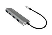 USB hub - LogiLink USB-C 3.1 hub 4 port USB hub - 4 - USB 3.2 - Grijs - UA0309