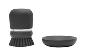 Reiniging - brabantia - soap dispensing dish brush - polyester - Donkergrijs - 30 26 26