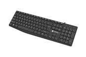 Toetsenbord - Natec Nautilus - Toetsenbord - QWERTY - US - Zwart - Toetsenbord - Engels (US international) - Zwart - NKL-1950
