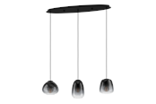 Lampen - EGLO AGUILARES long Tafel 3XE27 L840, oak/smoke - 900195