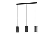 Lampen - EGLO PINTO TEXTIL 1 long Tafel pendant 3L E27, black/clear/cut-out - 900342