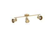 Lampen - EGLO SERAS spot GU10 3x240lm, Geborsteld Messing - 900172
