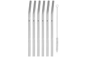 Keuken accessoires - WMF Baric straw 6 pcs. 24 cm curved w. brush - 0608966040