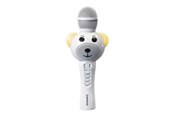 Luidspreker (draagbaar en voor feesten) - Lenco BMC-060WH - Karaoke microphone with Bluetooth® SD slot lights Aux out- White - BMC-060WH