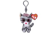 Pop, teddybeer en materiaal - Ty Beanie Boo Clips - Kiki Grey Striped Cat 7cm - 2005116