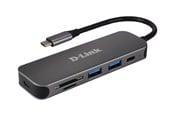 USB hub - D-Link DUB-2325 - hub - met kaartlezer - 5 poorten USB hub - 5 - Grijs - DUB-2325/E