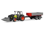 Speelgoedauto - Bruder Claas Nectis 267 F met voorlader en kiepwagen - BR2112