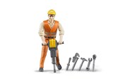 Speelgoedauto - Bruder Construction worker with accessories - BR60020