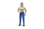 Speelgoedauto - Bruder Woman light skin blue jeans - BR60408