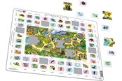 Puzzels - Larsen Puzzles Learning Engels at the Zoo - LA-EN5EN