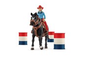 Schleich - Schleich Boerderij World Cowgirl Barrel Racing Fun - 42576