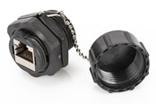 Netwerk - kabel - DIGITUS CAT 6 Keystone Bulkhead Couplers - Zwart - DN-IND-C6-C