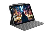 Toetsenbord - Logitech Slim Folio - Toetsenbord and folio case - QWERTY - UK - oxford Grijs - Keyboard and folio case - Engels (VK) - Grijs - 920-011429