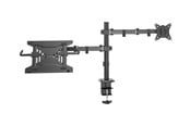 Muurbevestigingen, AV-bevestigingen & AV-meubels - DIGITUS - Montage kit - for Monitor / notebook - Universal - matte Zwart - Max - recommended for Up to 32" (monitor) / up to 15.6" (notebook) - DA-90436