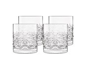 Tafeldekking - Luigi Bormioli Mixology textures Water glass/whiskey Glas 10 cm 38 cl 4 pcs. Transparant - 17355